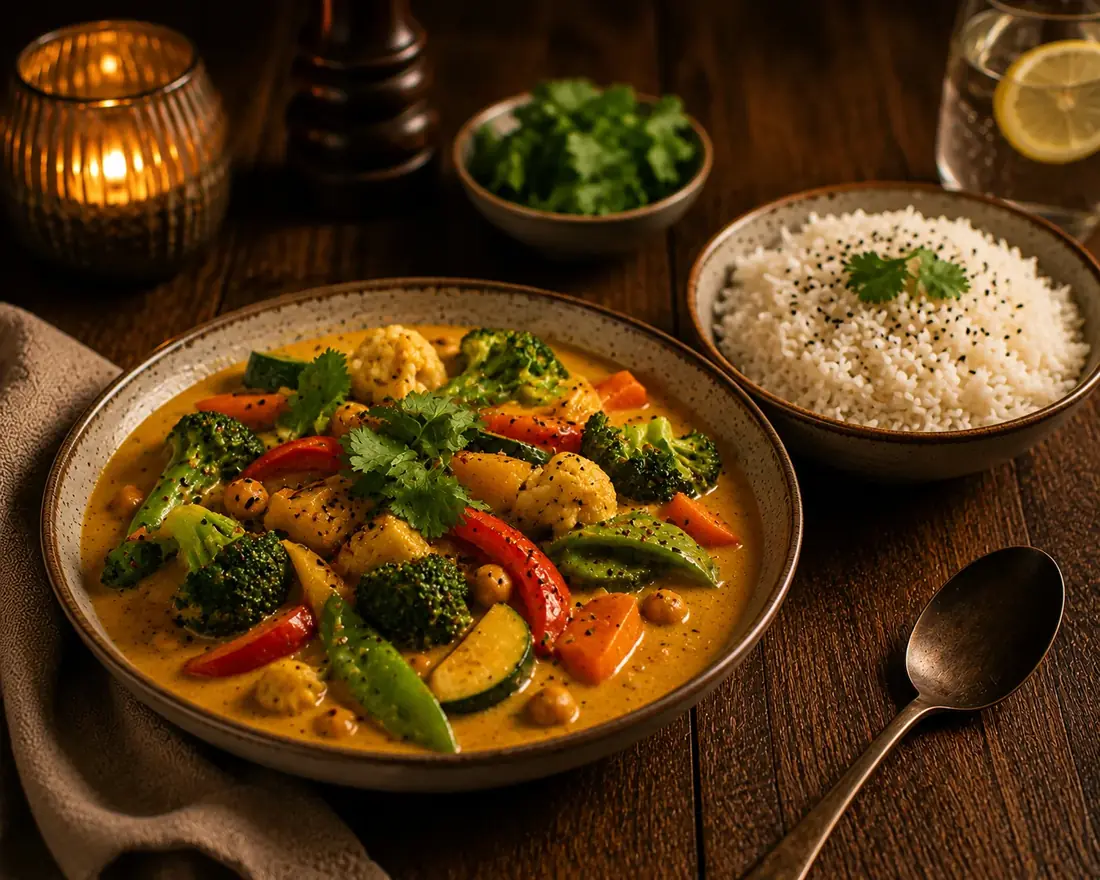 Veganes Gem&uuml;securry mit Reis
