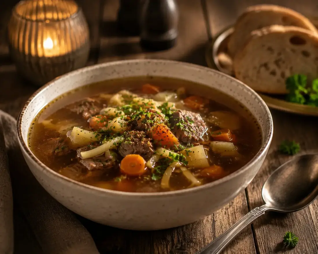 Rinderkraftsuppe mit Einlage